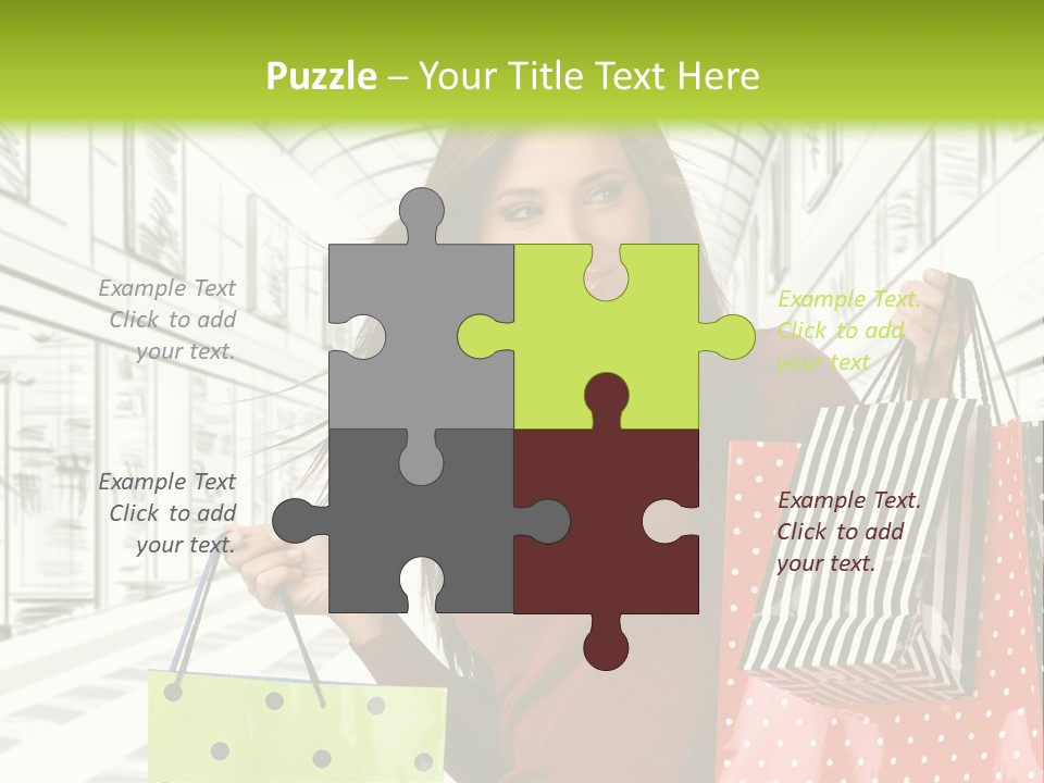 Purchase Bags Smiley PowerPoint Template