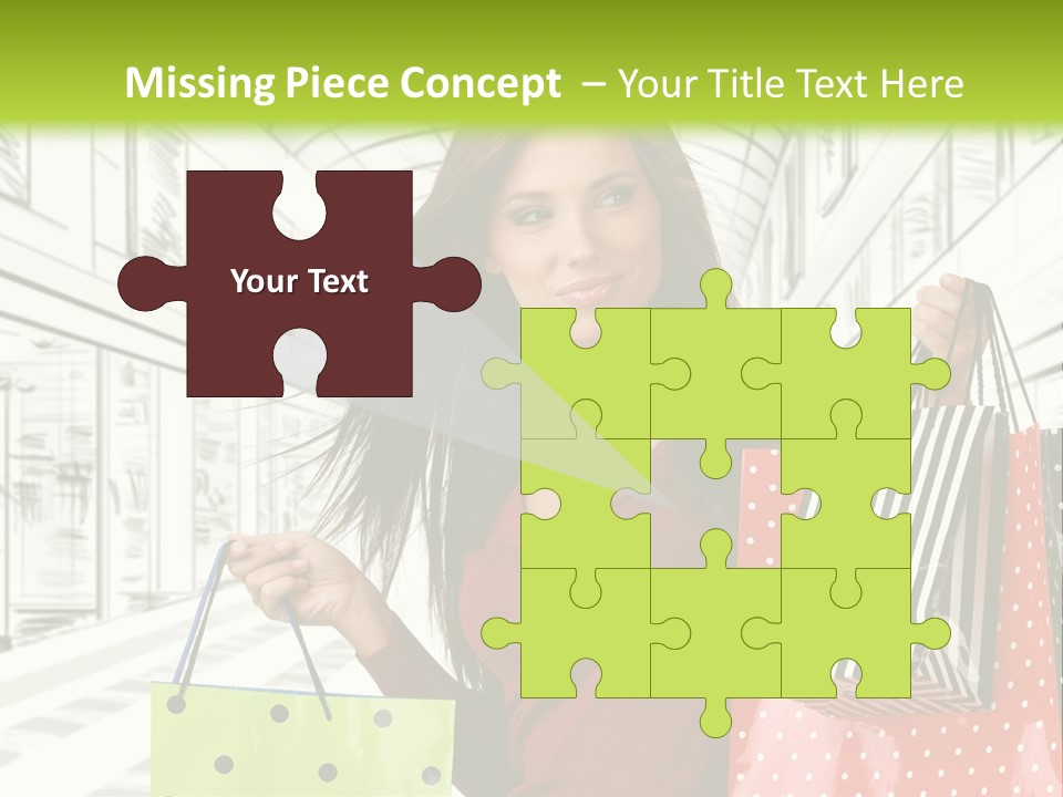 Purchase Bags Smiley PowerPoint Template