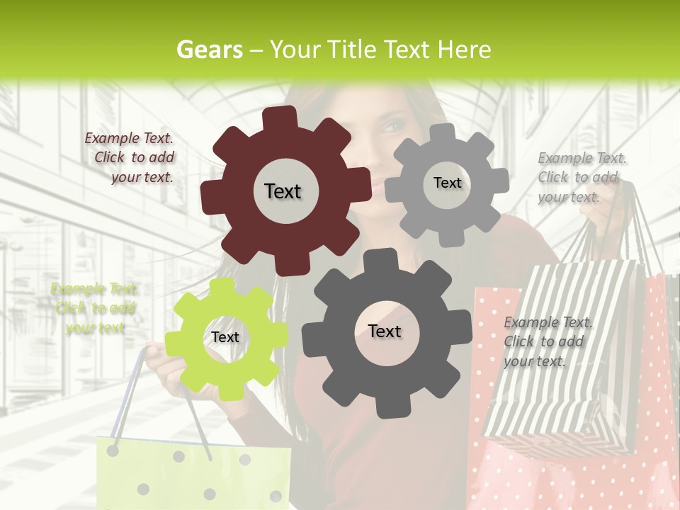 Purchase Bags Smiley PowerPoint Template