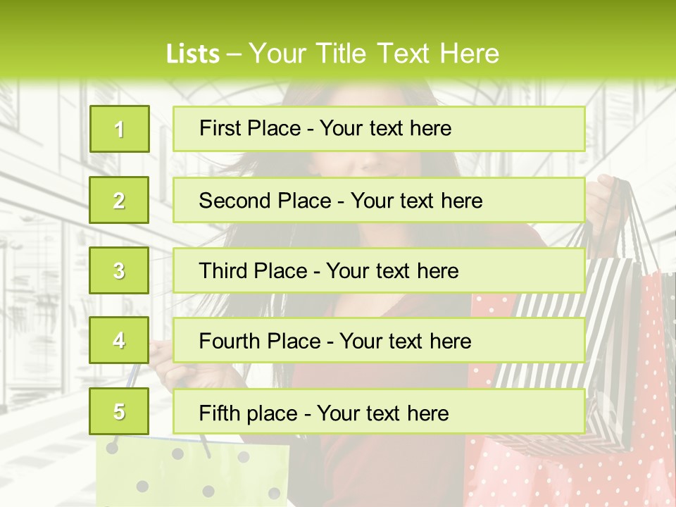 Purchase Bags Smiley PowerPoint Template