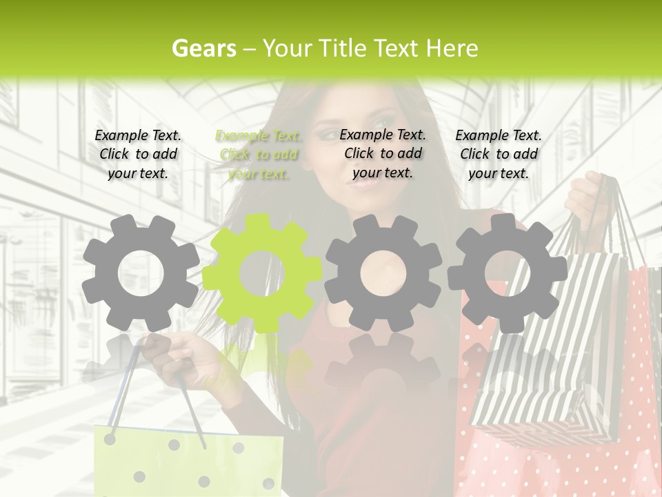 Purchase Bags Smiley PowerPoint Template