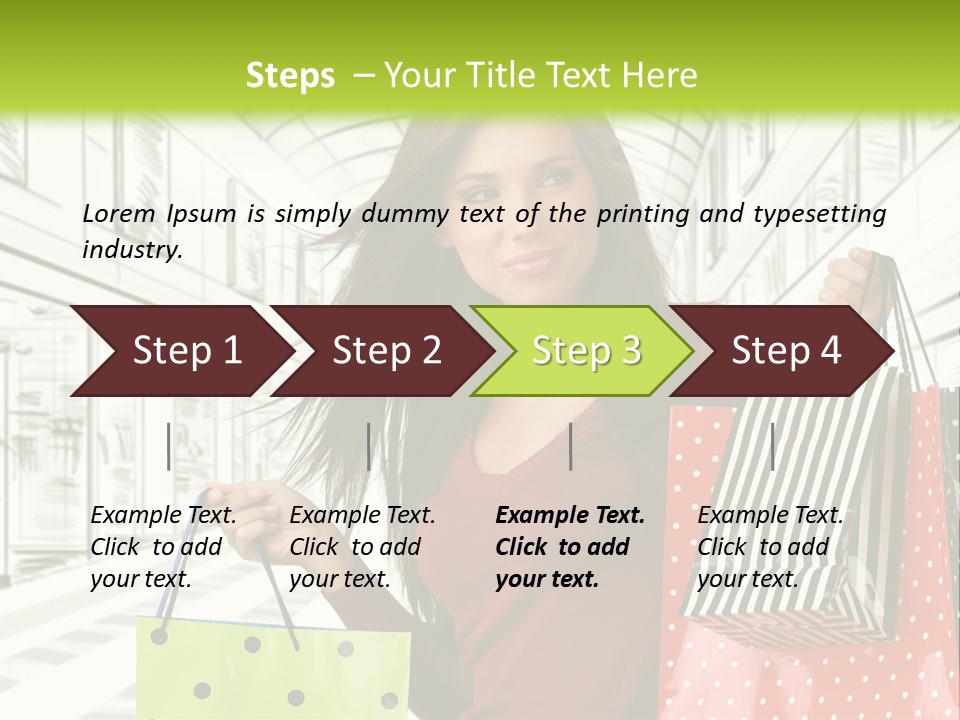 Purchase Bags Smiley PowerPoint Template