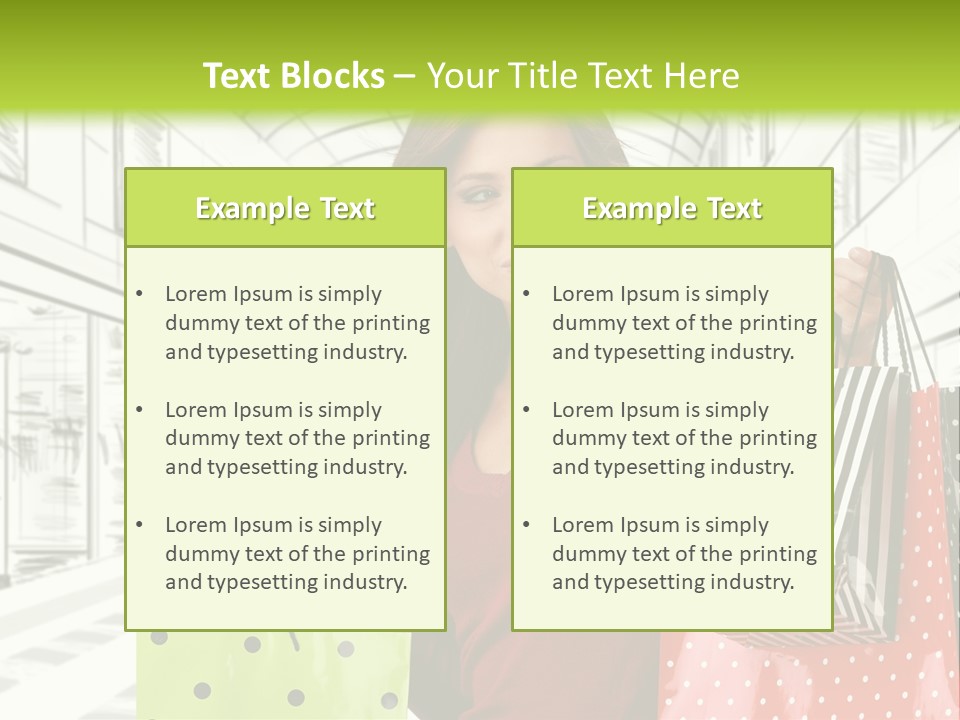 Purchase Bags Smiley PowerPoint Template