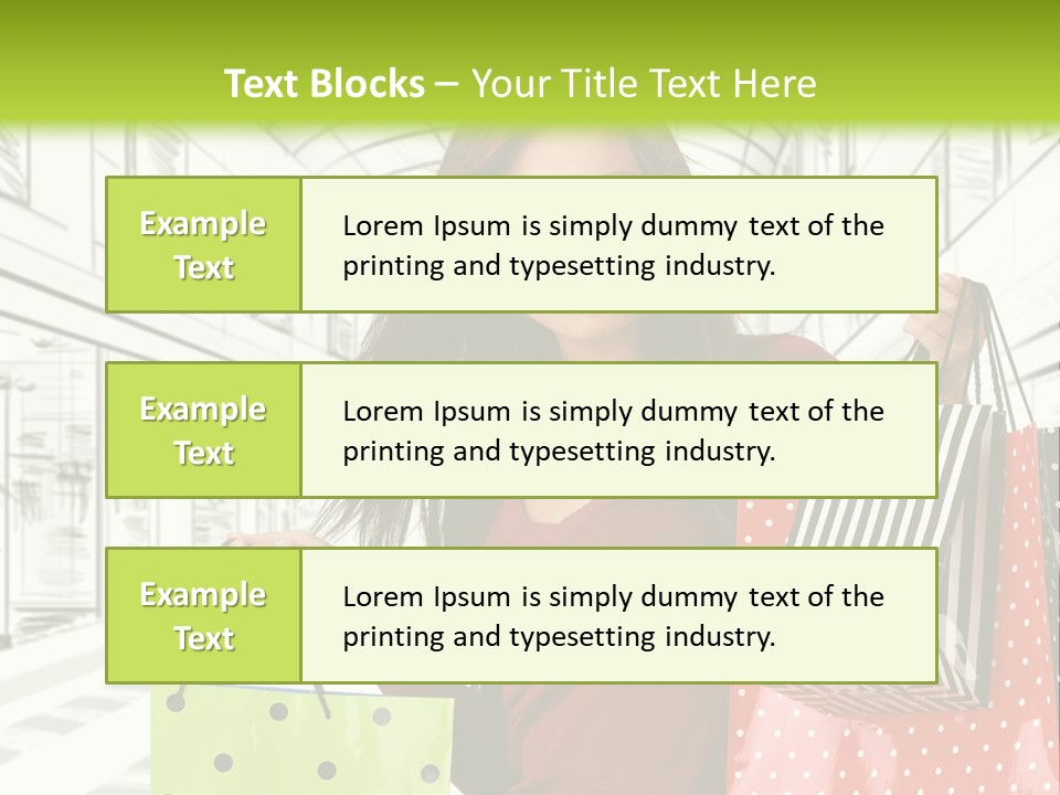 Purchase Bags Smiley PowerPoint Template