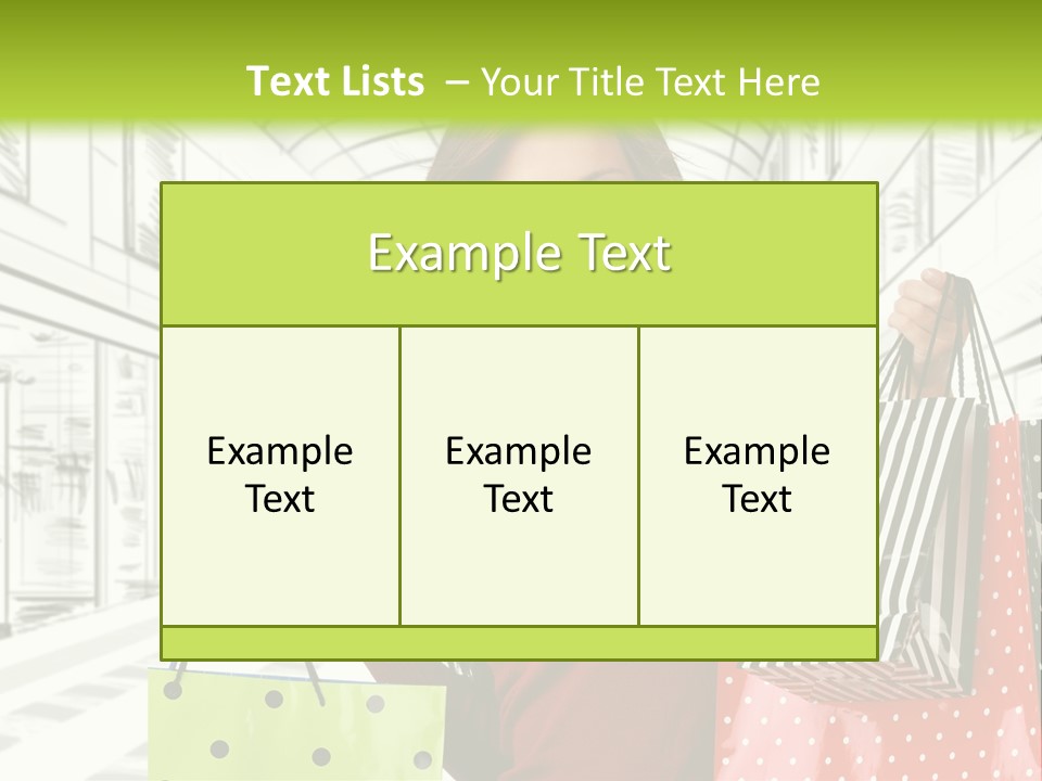 Purchase Bags Smiley PowerPoint Template