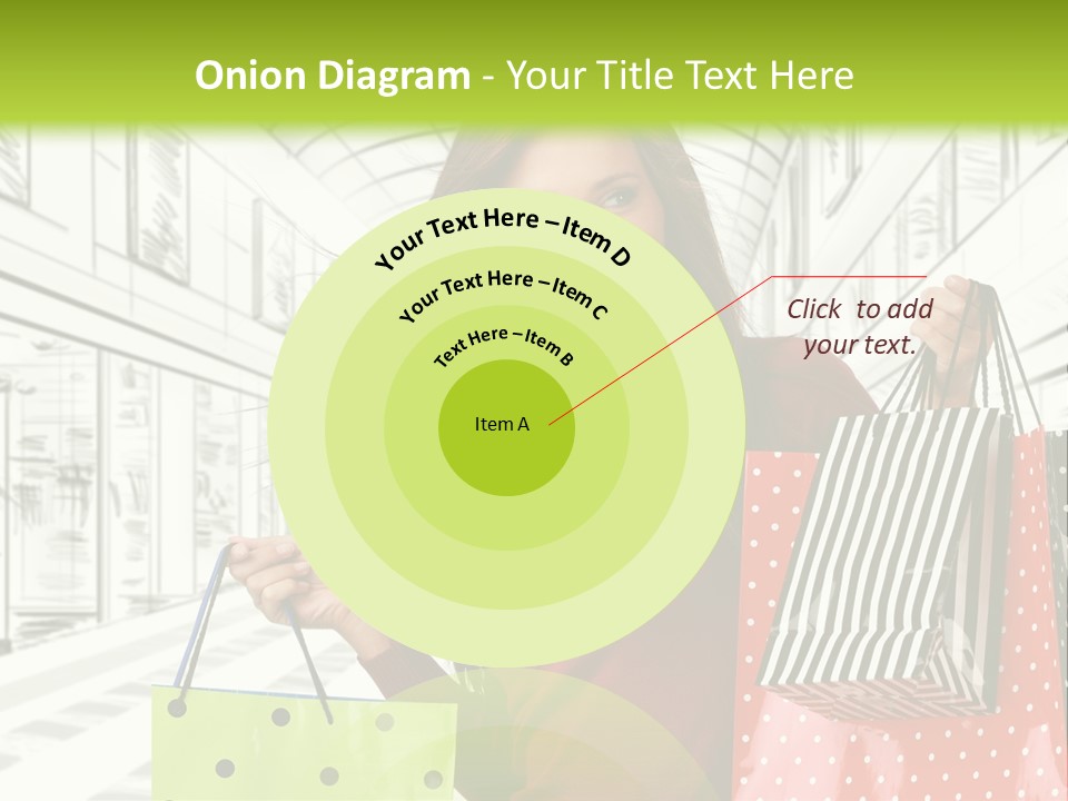 Purchase Bags Smiley PowerPoint Template