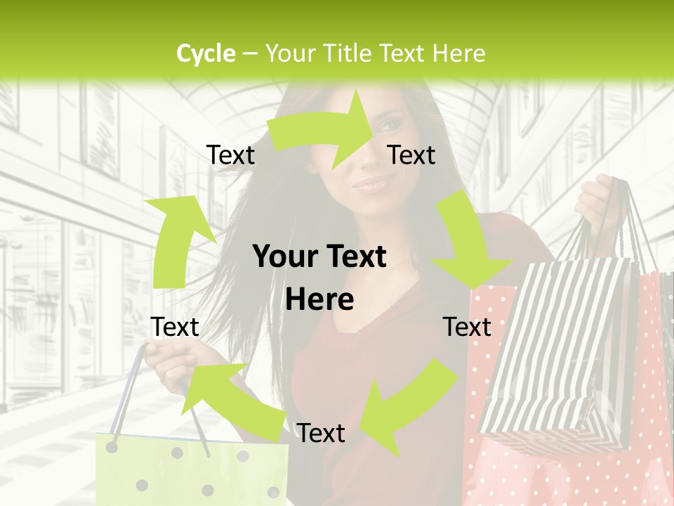 Purchase Bags Smiley PowerPoint Template