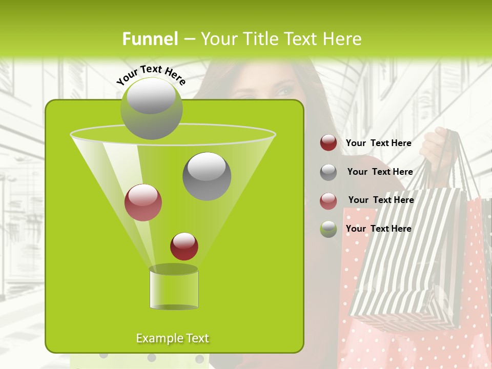 Purchase Bags Smiley PowerPoint Template