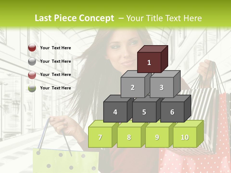 Purchase Bags Smiley PowerPoint Template