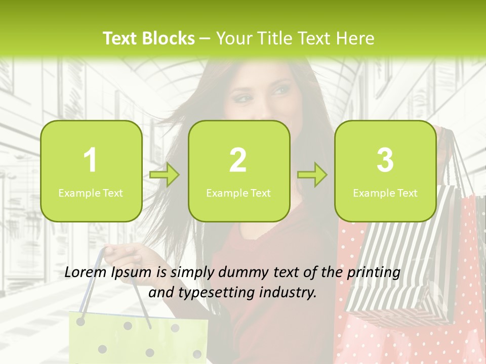 Purchase Bags Smiley PowerPoint Template