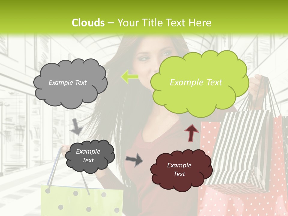 Purchase Bags Smiley PowerPoint Template