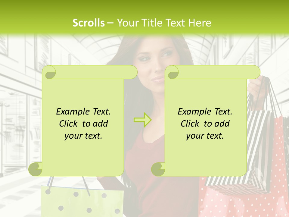 Purchase Bags Smiley PowerPoint Template