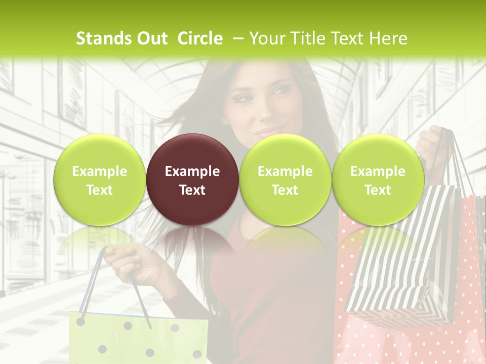 Purchase Bags Smiley PowerPoint Template