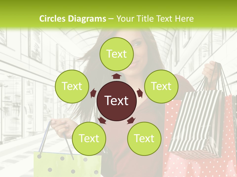 Purchase Bags Smiley PowerPoint Template