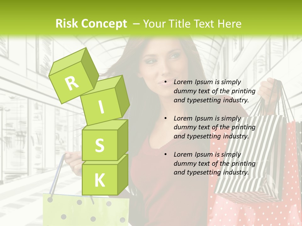 Purchase Bags Smiley PowerPoint Template