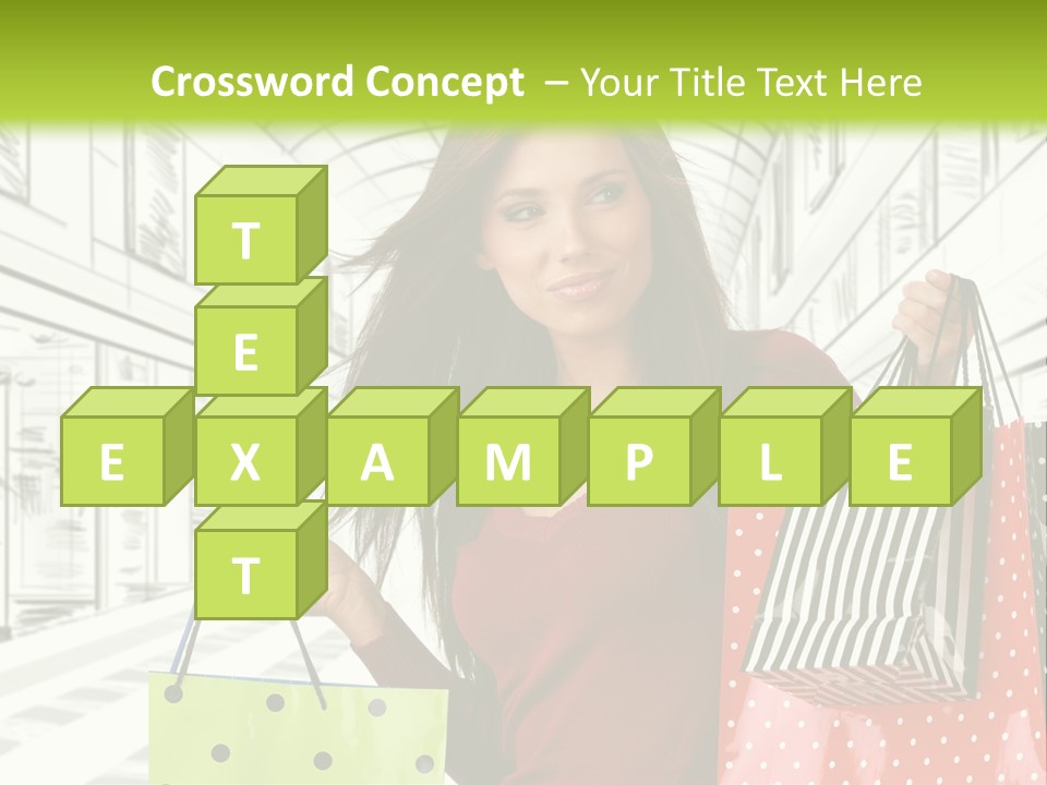 Purchase Bags Smiley PowerPoint Template