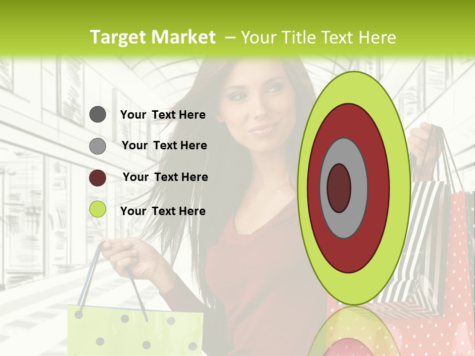 Purchase Bags Smiley PowerPoint Template