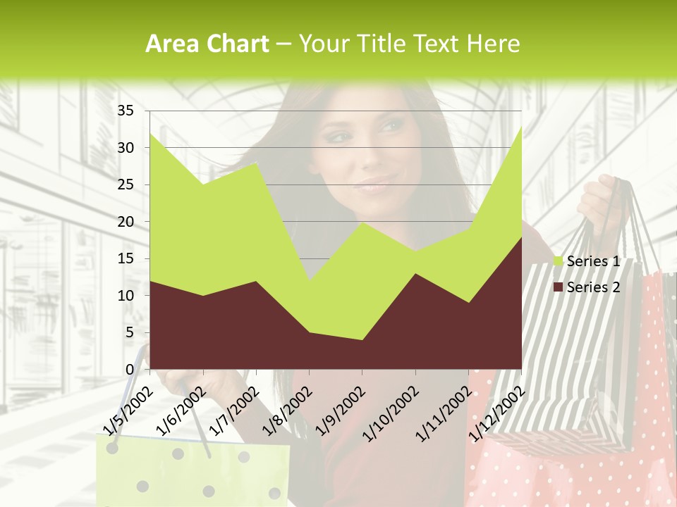 Purchase Bags Smiley PowerPoint Template