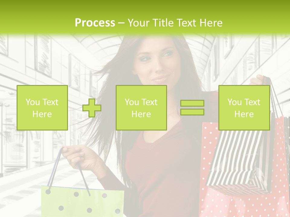 Purchase Bags Smiley PowerPoint Template