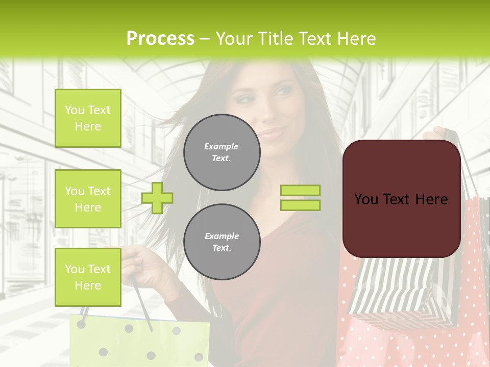 Purchase Bags Smiley PowerPoint Template