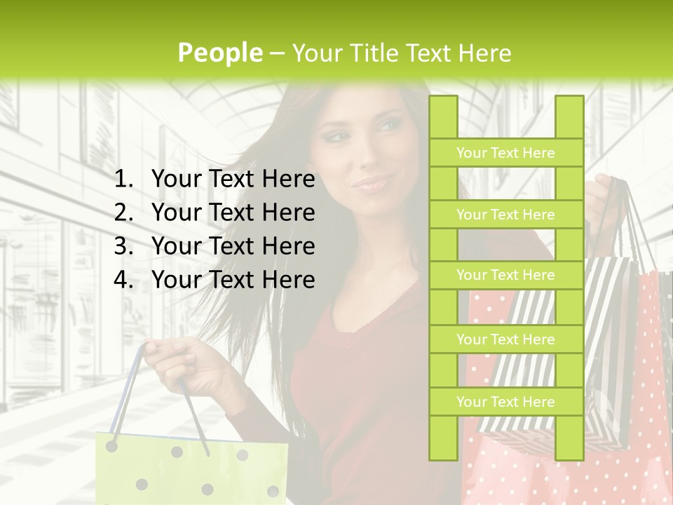 Purchase Bags Smiley PowerPoint Template