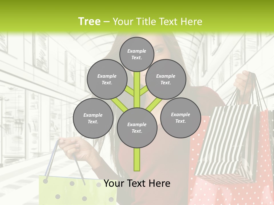 Purchase Bags Smiley PowerPoint Template