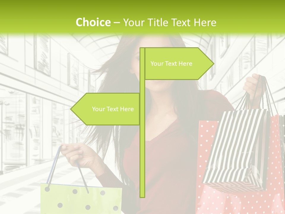 Purchase Bags Smiley PowerPoint Template