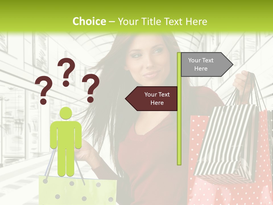 Purchase Bags Smiley PowerPoint Template