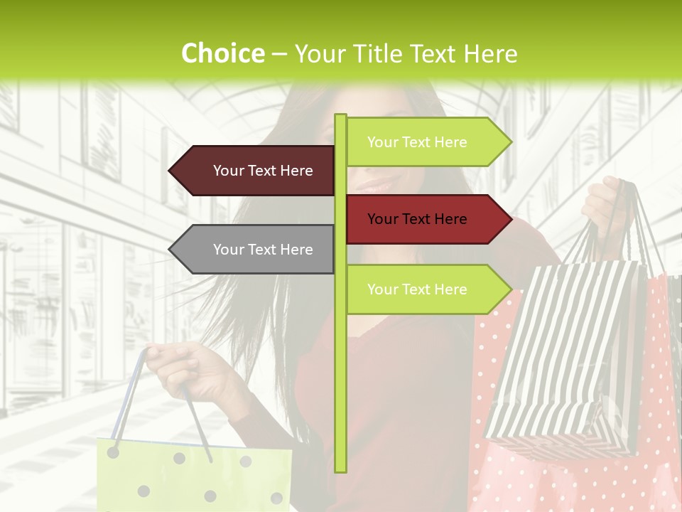 Purchase Bags Smiley PowerPoint Template