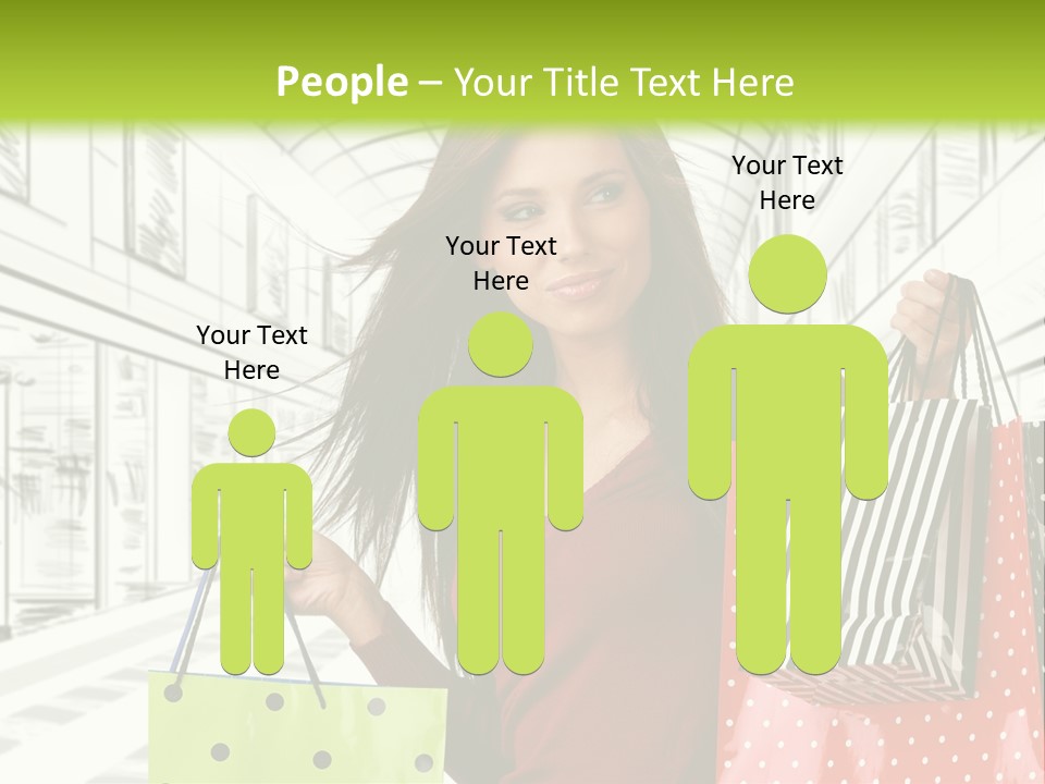 Purchase Bags Smiley PowerPoint Template