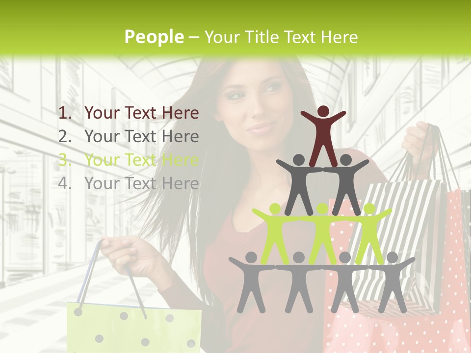 Purchase Bags Smiley PowerPoint Template