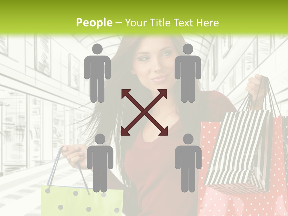 Purchase Bags Smiley PowerPoint Template