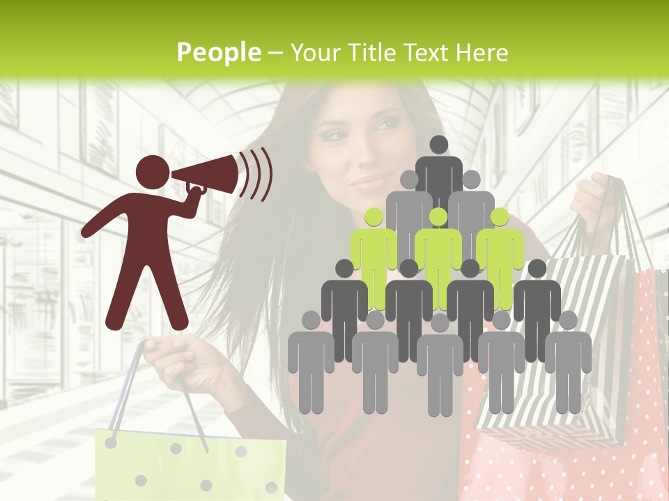 Purchase Bags Smiley PowerPoint Template