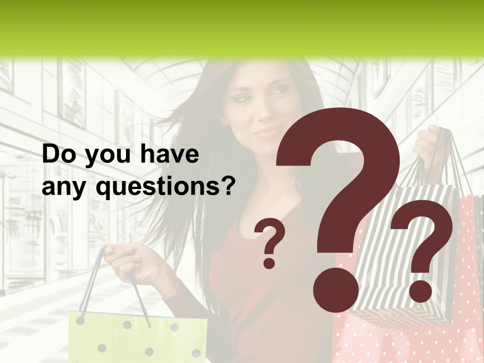 Purchase Bags Smiley PowerPoint Template