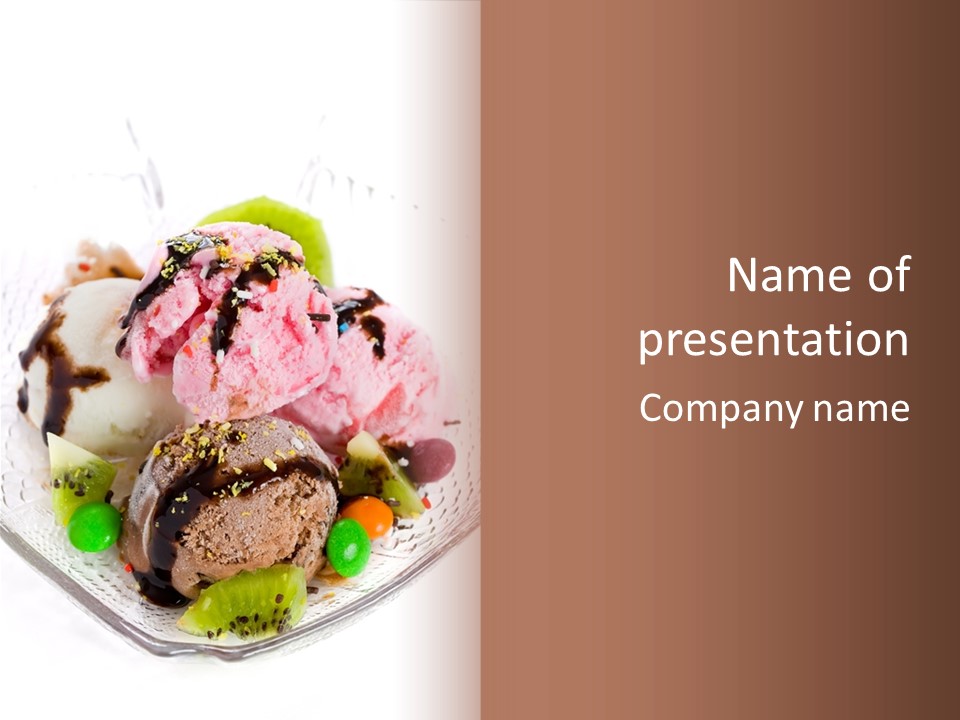 Ingredient Kiwi Dessert PowerPoint Template