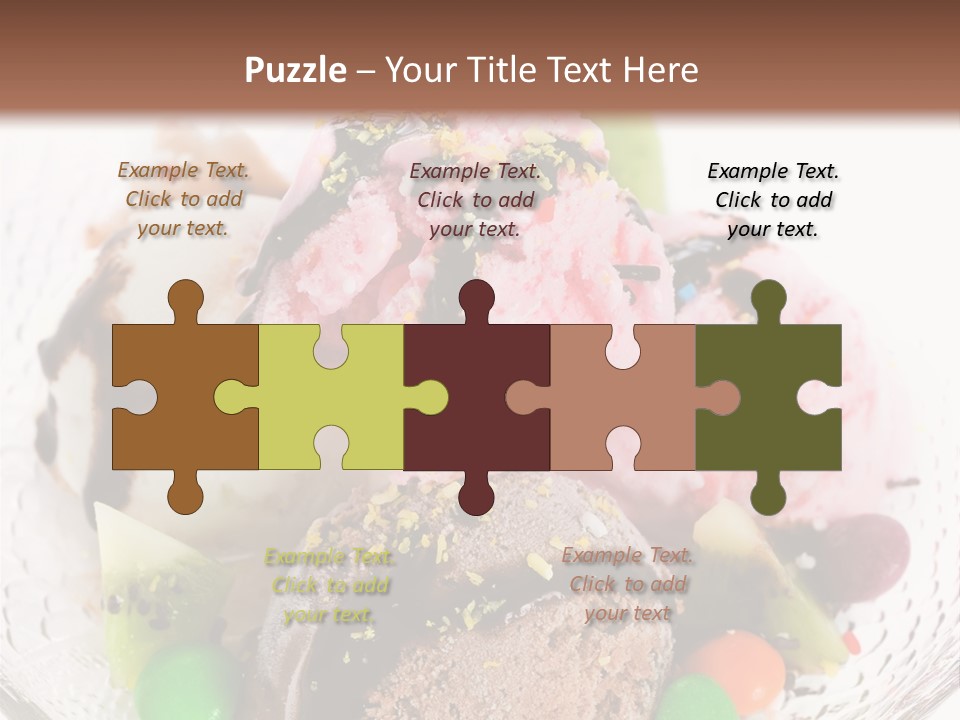 Ingredient Kiwi Dessert PowerPoint Template