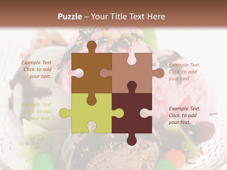 Ingredient Kiwi Dessert PowerPoint Template