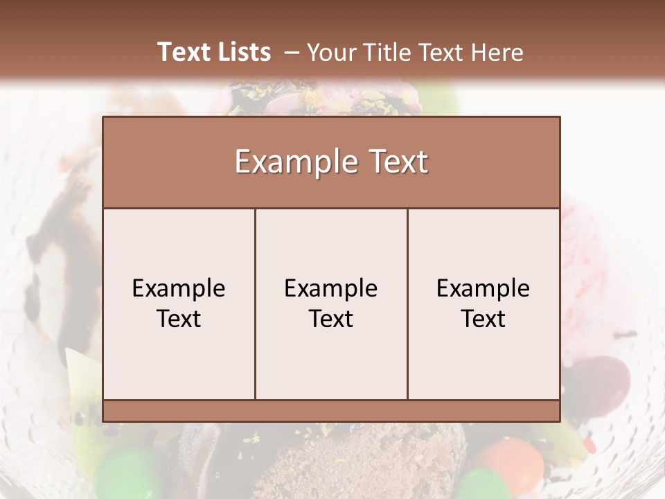 Ingredient Kiwi Dessert PowerPoint Template