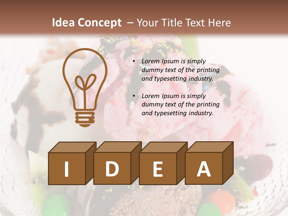 Ingredient Kiwi Dessert PowerPoint Template