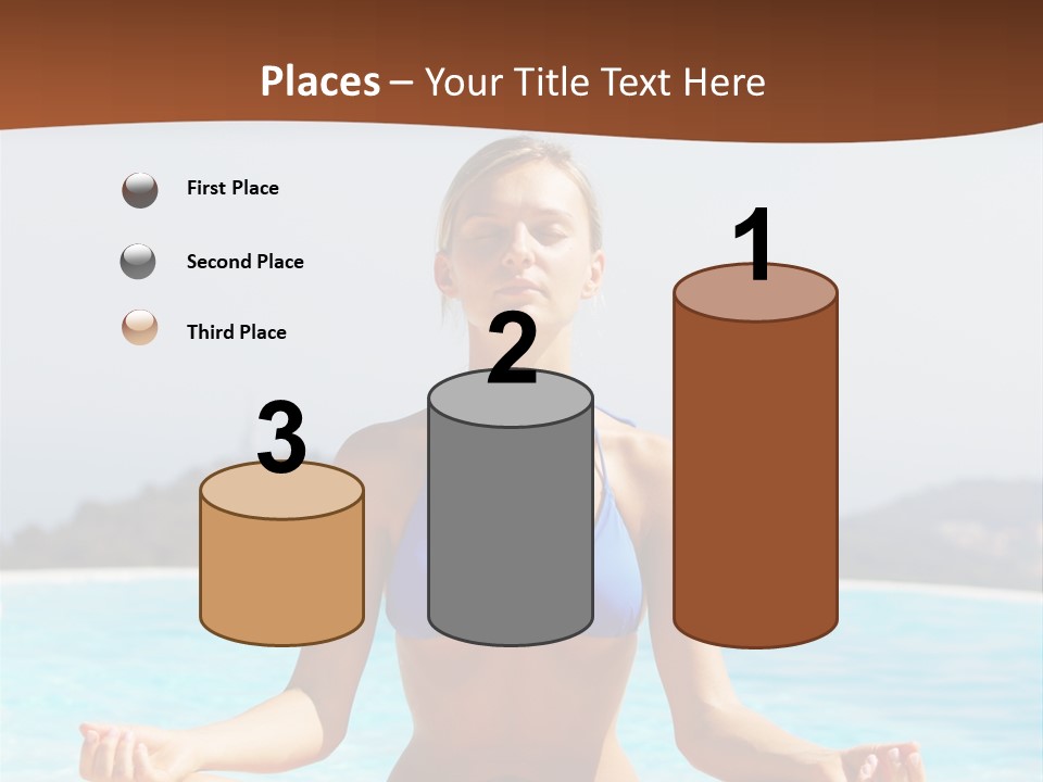 Wellness Stretch Woman PowerPoint Template