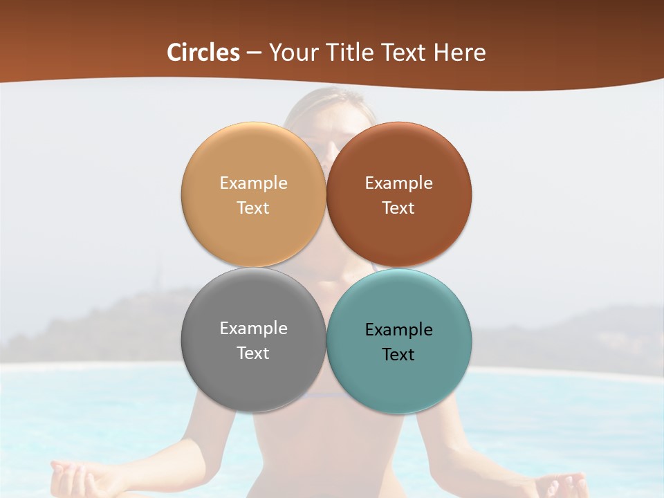 Wellness Stretch Woman PowerPoint Template