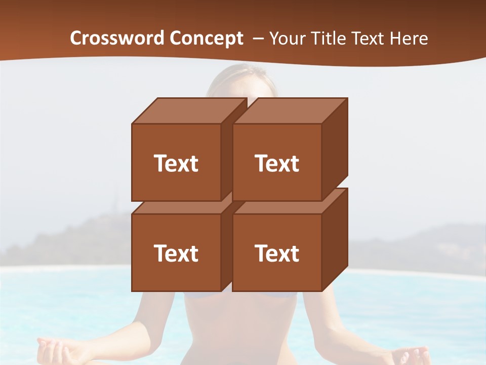 Wellness Stretch Woman PowerPoint Template