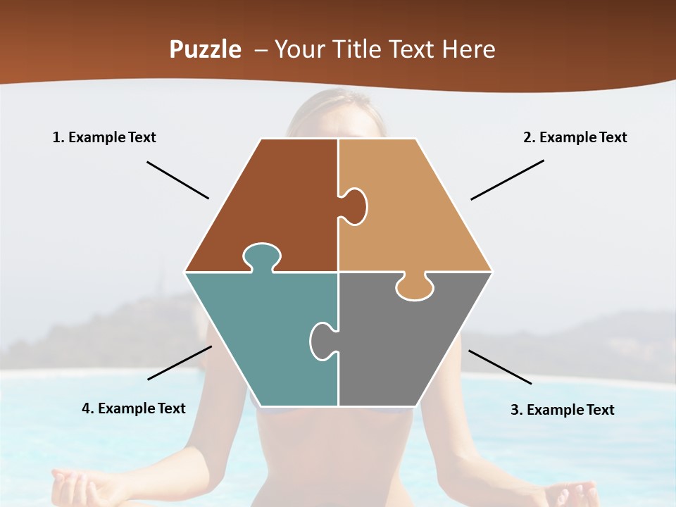 Wellness Stretch Woman PowerPoint Template