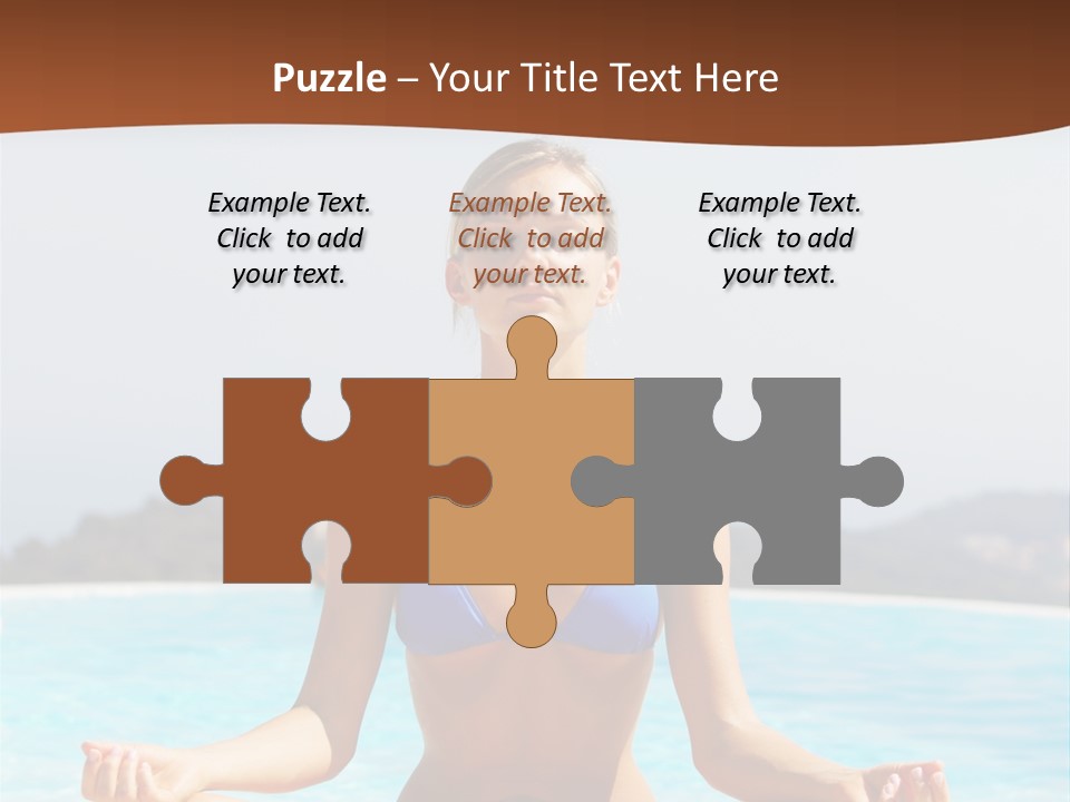 Wellness Stretch Woman PowerPoint Template