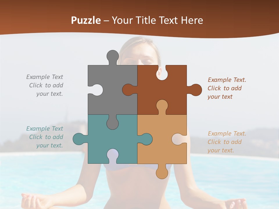 Wellness Stretch Woman PowerPoint Template