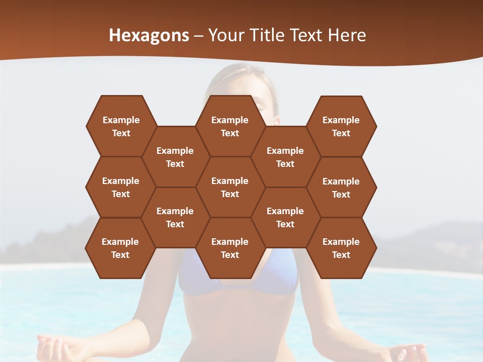 Wellness Stretch Woman PowerPoint Template