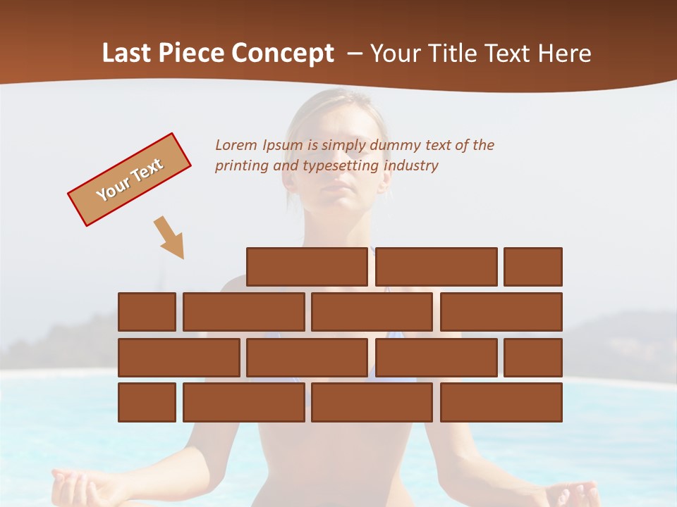 Wellness Stretch Woman PowerPoint Template