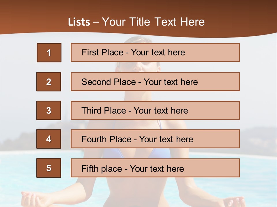 Wellness Stretch Woman PowerPoint Template