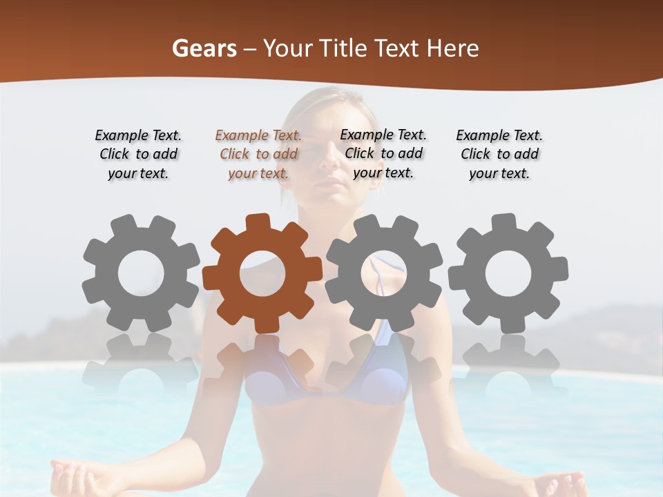 Wellness Stretch Woman PowerPoint Template