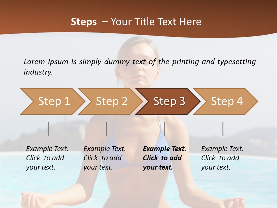 Wellness Stretch Woman PowerPoint Template